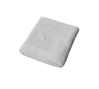 copertina in maglia, per lettino, misura cm 110x150 pois bianco