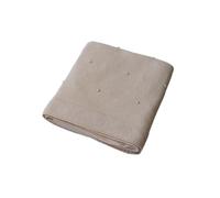 copertina in maglia, per lettino, misura cm 110x150 pois tortora