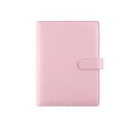 Copertina in pelle ecologica in poliuretano, formato A6/A5, per pianificare libri, quaderni, fogli sfusi, accessori di cancelleria (A6, rosa)