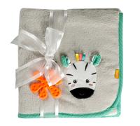 Copertina in peluche per bambini con zebra e massaggiagengive FEHN