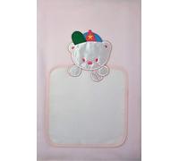 COPERTINA IN PILE DA LETTINO CON APPLICAZIONE (ROSA)