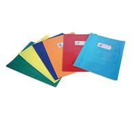 Copertina in PVC coprente accoppiato perlato per quaderno A4-21x30cm - COLOROSA - con alette e tasca portanome - unisce 3 quaderni in 1-6 colori (Giallo)