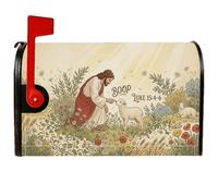 Copertina magnetica per cassetta postale con citazione pastorale | Paesaggio pastorale, copertura per cassetta delle lettere, citazione religiosa, illustrazione vintage, fiori di campo