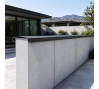 Copertina Muro Copertura per Parapetti per Pareti Esterne | Coprimuro in Metallo con Bordo di Drenaggio Scossalina Protettiva in Alluminio per il Deflusso dell'Acqua Piovana