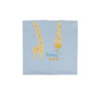 Copertina Neonato Bimbo 80x80 cm 100% cotone organico - Coperta Neonato Celeste Giraffa - Accessorio Perfetto per Bambini - Nuova Idea Regalo per Neonati Bambino e Bambina