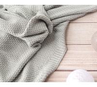Copertina Neonato in Bamboo Grigio per Culla 80x110 cm Kiokids 0 Mesi+ 5519