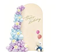 Copertina per arco, arco di nozze, sfondo rotondo Doubleside, foglio di matrimonio, backdrop double face, per feste, banchetti, decorazioni, beige (120 x 220)