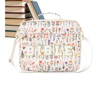 Copertina Per Bibbia - Tote In Chenille Con Lettera E Per Spalla - Borsa A Spalla Per La Bibbia - Per Donne Ragazze Adolescenti Forniture Di Cancelleria Lavoro Studio Scuola Ufficio Chiesa All Aperto