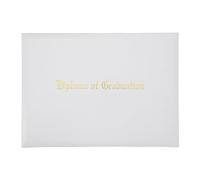 Copertina per Diploma Universitario A4 Bianca, Elegante Protezione | Cerimonia di Laurea e Premi, Inserto Certificati, Studenti e Amici, Carta, Spugna, PVC