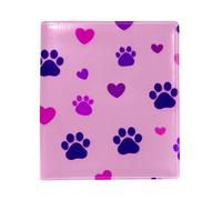 Copertina per libro sostituibile con zampa di cane, in pelle PU, riutilizzabile, adatta per notebook da 24,9 x 27,9 cm