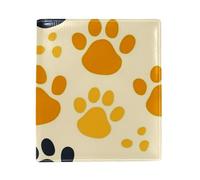 Copertina per libro sostituibile con zampa di cane, riutilizzabile, in pelle PU, adatta per notebook da 24,9 x 27,9 cm