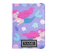 Copertina per passaporto in pelle con nome personalizzato portafoglio sicuro nascosto passaporto copertine per uomo organizzatore di viaggio bella sirena