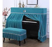 Copertina per pianoforte， Copertura antipolvere alla moda, copertura for pianoforte, superiore, completa for verticale standard, di lusso, spessa for da appendere(Green,Double cover)