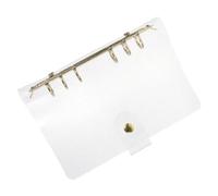 Copertina per Quaderno a Sei Anelli in PVC Dorato, Leggera | Trasparente, Compatta e Portatile, per Ufficio e Aula, Adatta a Studenti e Insegnanti