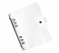 Copertina per raccoglitori a 6 fori, in PVC trasparente, formato A5, ricaricabile, impermeabile, antipolvere, per studenti e quaderni per riunioni