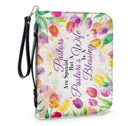 Copertina Protettiva for Bibbie, Libri Di Testo, Protezione Resistente Con Porta Penna Integrato, Copertina Leggera E Portatile for Quaderni Da Usare Tutti I Giorni, In Chiesa(Pattern J,28.5CM)