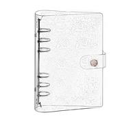 Copertina raccoglitore A5, raccoglitore ad anelli in PVC morbido trasparente a 6 fori Raccoglitore di carta ricaricabile Raccoglitore per taccuino a fogli mobili impermeabile Raccoglitore personale