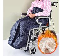 Copertina scalda coperta per sedia a rotelle, fodera per sedia a rotelle foderata in pile impermeabile, copertura calda e accogliente per gambe e parte inferiore del corpo, taglia per adulti(Gray)