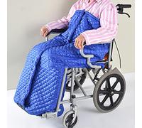 Copertina scalda coperta per sedia a rotelle, fodera per sedia a rotelle foderata in pile impermeabile, copertura calda e accogliente per gambe e parte inferiore del corpo, taglia per adulti(Blue)