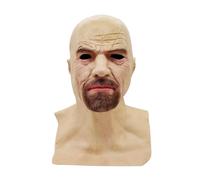 Copertina spaventosa di Halloween - Maschera horror in lattice, costume da personaggio malvagio, accessorio cosplay realistico da vecchio | Design di oggetti di scena per film Fright per feste Esposit