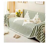 Copertina tessuta per divano Asciugamano spesso for divano, copertura integrale morbida e antiscivolo, copridivano di grandi dimensioni 180x420 cm(GREEN,180x420cm 1pc)
