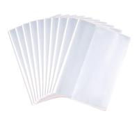 Copertine di libri di plastica 10pcs 10 x 7 16k maniche di carta in plastica impermeabile manica trasparente con strip autoadesivi documenti sicuri e protezioni di pagina coperte per libri per le cop