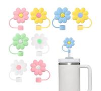 Copertine di paglia, coperture di paglia in silicone - 8 pezzi che bevono tappi di protezione della copertura della paglia, per tazze superiori a prova di polvere per scirotaggio