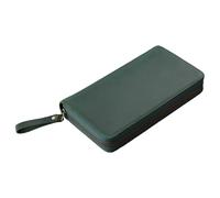 Copertine in pelle per notebook con cerniera per note sul campo da 18 x 8,9 cm, con elastico per penna e planner