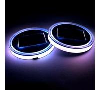 Copertine per auto accese - 2 pezzi di supporto per tazza a led, 7 inserti per tazza antiscivolo a cambiamento di colore, accessorio per supporto per bevande del veicolo | con posizionamento da donna