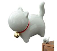 Copertine per bulloni del gatto da gatto - Set di tappo a vite decorativo con design per animali in ceramica | Facile da installare hardware per il bagno, adattamento universale per la maggior parte d