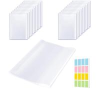 Copertine per Libri Scolastici,Copertine Libri,Rotolo Copertina Libri Trasparente,Copertine Libri Scuola Elementare,per A4 Quaderni Spesse e Resistenti, Protezione per Testi e Libri,20PC,16K