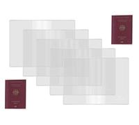 Copertine per passaporto 5 pack, protezione per passaporto in plastica trasparente, porta passaporto protettivo smerigliato per passaporti di dimensioni standard Copertine per carte d'identità RFID