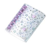 Copertine per Raccoglitori,Fodera per Planner Budget A7 con Stelle Glitterate,Copertina per Raccoglitore Budget formato A7 | Per organizer, cartelle, diari a fogli mobili, buste per contanti, album