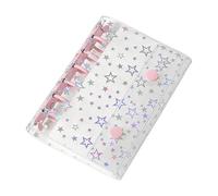 Copertine per Raccoglitori - Fodera per Planner Budget A7 con Stelle Glitterate - Copertina quaderno personale | per Organizer con Fogli Mobili, Diario, Porta Banconote, Album