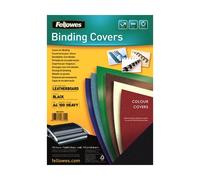 FELLOWES - Copertine per rilegatrici delta goffrate cartoncino nero a4 250 g/m² conf. 100 pezzi - 5370405
