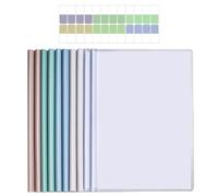 Copertine per Rilegatura Trasparenti,10pcs A4 Copertine Per Rilegatura,Plastica A4 Rapporto Copertina,Cartella File Con Barra Scorrevole,Plastica Documento Copertine Rilegatura Cartella Di File