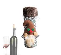 Copertine per vino per bottiglie di vino, coperture per bottiglie di vino Gnome di Natale | Coperta carina per bottiglia di champagne Gnome,Coperte carine per bottiglie di vino, Gnomi svedesi di Tomt