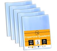 COPERTINE QUADERNO A4 25 PEZZI GRANULATE POLIPROPILENE PP RICICLABILE PROTETTIVE