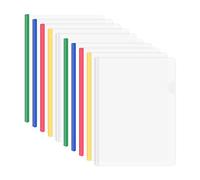 Copertine Report A4 con Barra Scorrevole, 10 PCS Copertine Trasparenti Report, Plastica Rapporto Copertina, Copertine Cartelle di Presentazione per Organizer File.Capacità 40 fogli (Colorato)