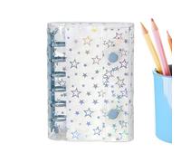 Copertine trasparenti per rilegatura | Custodia per quaderno A7 con stelle glitterate,Copertina agenda,Adatto ad album, diari, buste portadenaro, organizer, cartelle e fogli mobili