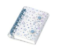 Copertine trasparenti per rilegatura - Protettore per Planner A7 con Stelle Glitterate per Budget,Copertina per Raccoglitore Budget formato A7 | Per organizer, cartelle, diari a fogli mobili, buste pe