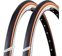 Copertoncino 650 32c Set di 2 pneumatici 650x32c Marrone Side Slick 650 x 32c Pneumatico for bici da strada senza foratura 650 x 32c 32-571 Copertoncino for ruote anteriori e posteriori di bicicletta