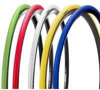 COPERTONCINO COLORATO 700X23C (23-622) + CAMERA VALVOLA PRESTA PNEUMATICO SLICK FIXED PER BICICLETTA DA CORSA GOMMA STRADA ROAD (BLU, 48mm)