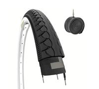 COPERTONE 26 X 1.50 (40-559) + CAMERA D’ARIA PNEUMATICO BIANCONERO CITY BIKE TREKKING BICI IBRIDA STRADALE