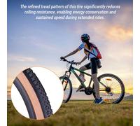 Copertone bici pieghevole 700x25C Copertone bici da strada pieghevole con fianco marrone chiaro per corsa e allenamento Bicicletta leggera e resistente alle forature (29x2,20)