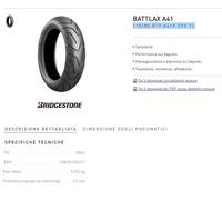 copertone Bridgestone 110/80 R19 A41F 59V TL nero
