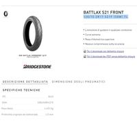 copertone Bridgestone 120/70 ZR17 S21F (58W) TL nero