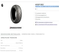 copertone bridgestone 150/70 -13 B02 64S TL G SILVERW nero