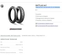 copertone Bridgestone 150/70 R17 A41R 69V TL G F850GS nero