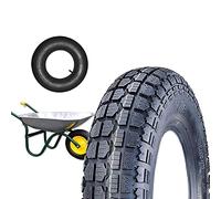 COPERTONE + Camera d'Aria 3.50-8 Pneumatico Rinforzato 4PR Gomma Ruota CARRIOLA Giardinaggio